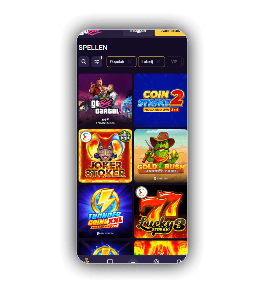 GtBet Casino casinospellen NL
