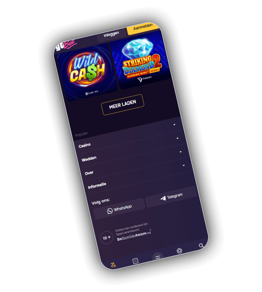 Interface van het GtBet Casino NL